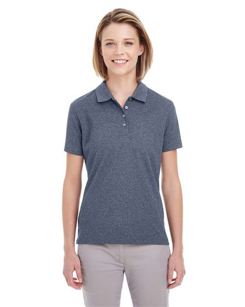 Women's Heathered Pique Polo – UC100W - UltraClub