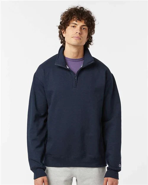 A boy wearing custom embroidered pullover