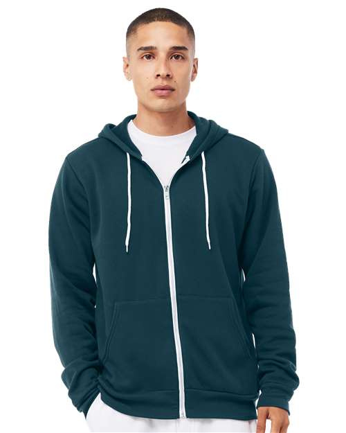 Unisex Sponge Fleece Full-Zip Hoodie Sweatshirt - BELLA + CANVAS - 3739