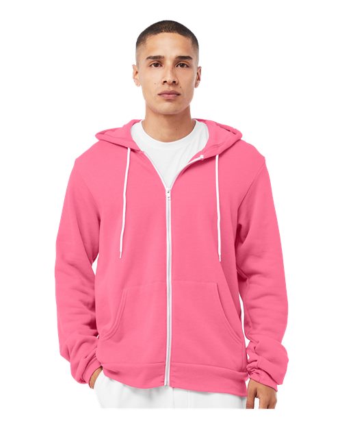 Unisex Sponge Fleece Full-Zip Hoodie Sweatshirt - BELLA + CANVAS - 3739