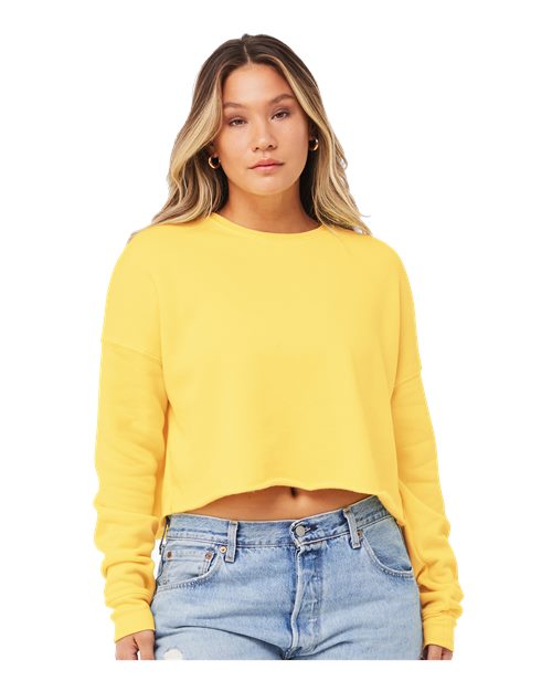 Women's Crop Fleece Crewneck Sweatshirt - BELLA + CANVAS - 7503