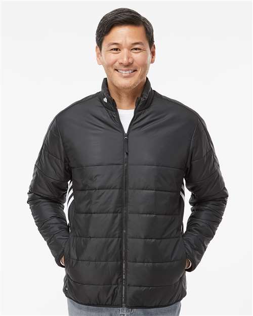 Men's 3-Stripes Puffer Full-Zip Jacket - Adidas - A570