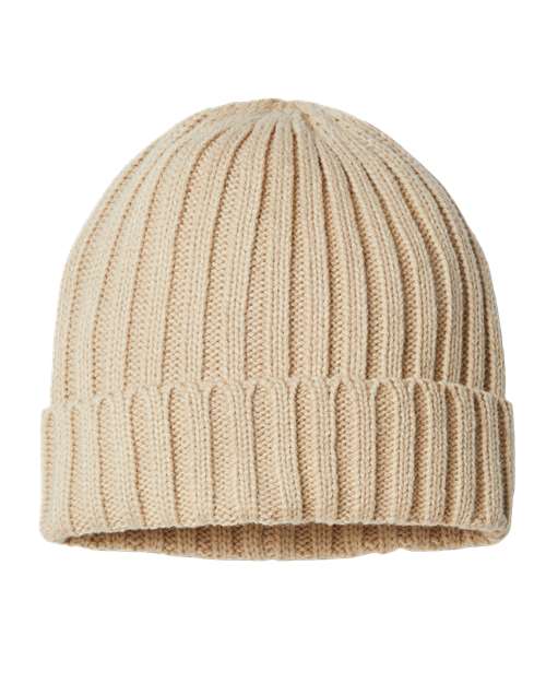 Sustainable Cable Knit Cuffed Beanie - Atlantis Headwear - SHORE