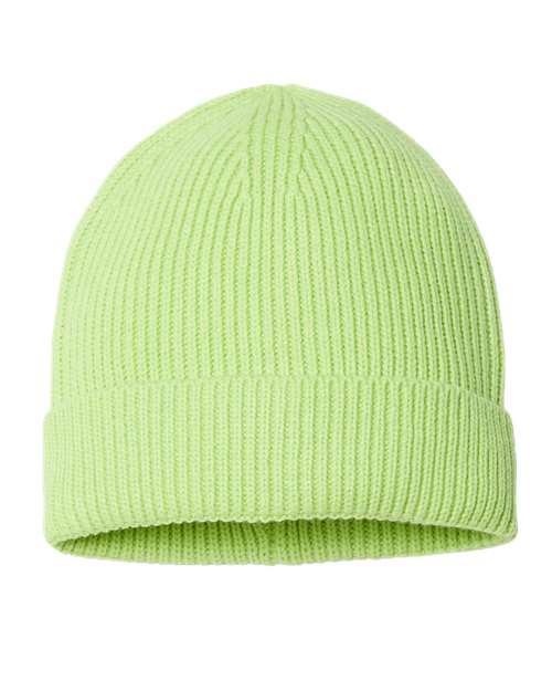 Sustainable Fine Rib Cuffed Beanie - Atlantis Headwear