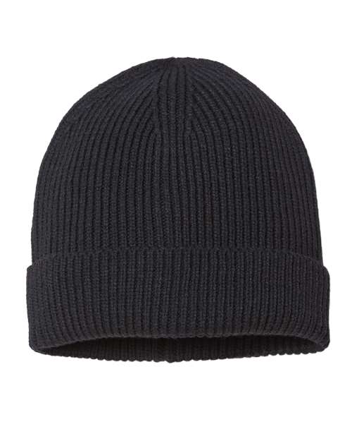 Sustainable Fine Rib Cuffed Beanie - Atlantis Headwear