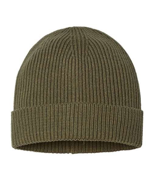 Sustainable Fine Rib Cuffed Beanie - Atlantis Headwear