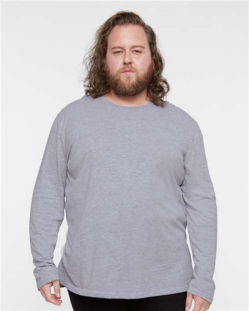 Men's Fine Jersey Long Sleeve Tee - LAT - 6918