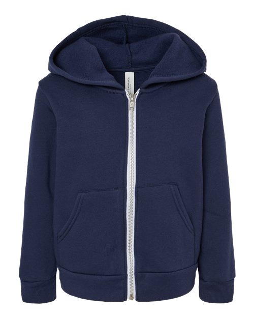 Toddler Sponge Fleece Full-Zip Hoodie Sweatshirt - BELLA + CANVAS - 3739T