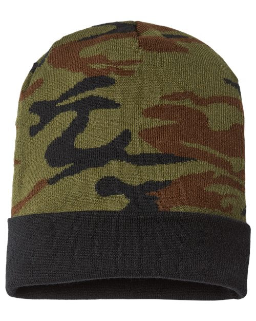 USA-Made Camo Cuffed Beanie - CAP AMERICA