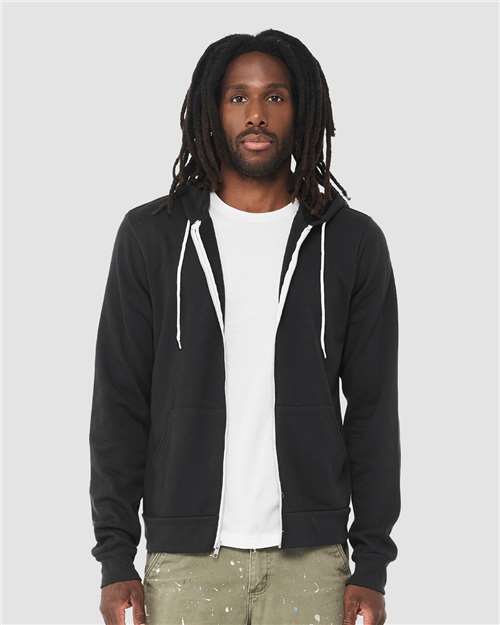 Unisex Sponge Fleece Full-Zip Hoodie Sweatshirt - BELLA + CANVAS - 3739