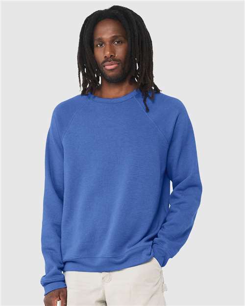 Unisex Sponge Fleece Raglan Crewneck Sweatshirt - BELLA + CANVAS - 3901