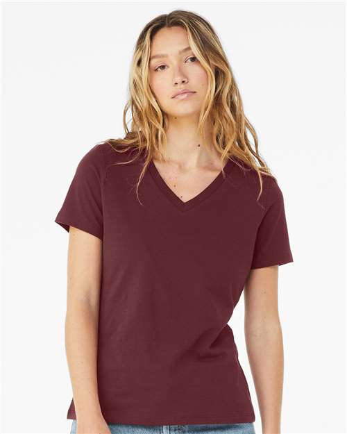 Women’s Relaxed Jersey V-Neck Tee - BELLA + CANVAS - 6405