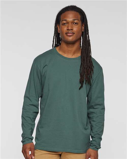 Men's Fine Jersey Long Sleeve Tee - LAT - 6918