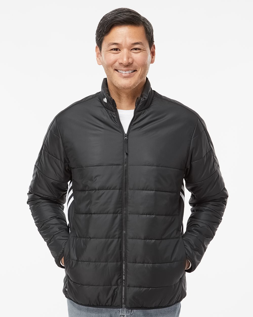 Men's 3-Stripes Puffer Full-Zip Jacket - Adidas - A570