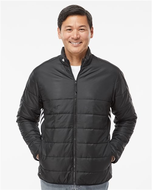 Men's 3-Stripes Puffer Full-Zip Jacket - Adidas - A570