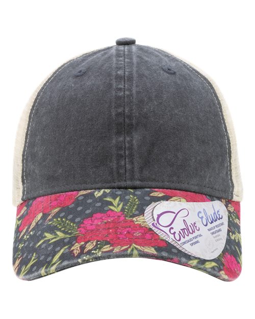 Women's Printed Bill with Mesh Back Cap - Infinity Her