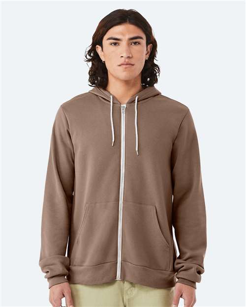Unisex Sponge Fleece Full-Zip Hoodie Sweatshirt - BELLA + CANVAS - 3739