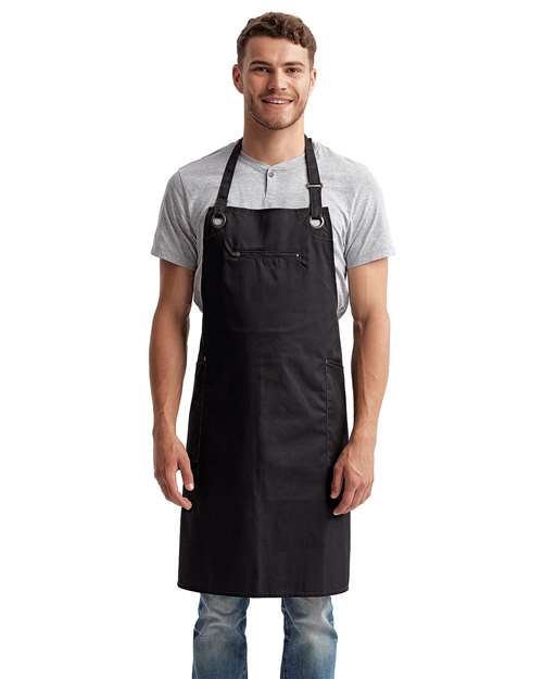 Barley Contrast Stitch Recycled Bib Apron - Artisan Collection by Reprime - RP121