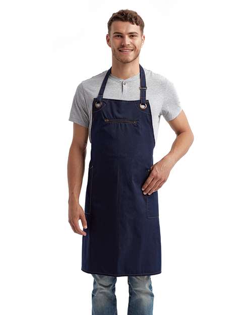 Barley Contrast Stitch Recycled Bib Apron - Artisan Collection by Reprime - RP121
