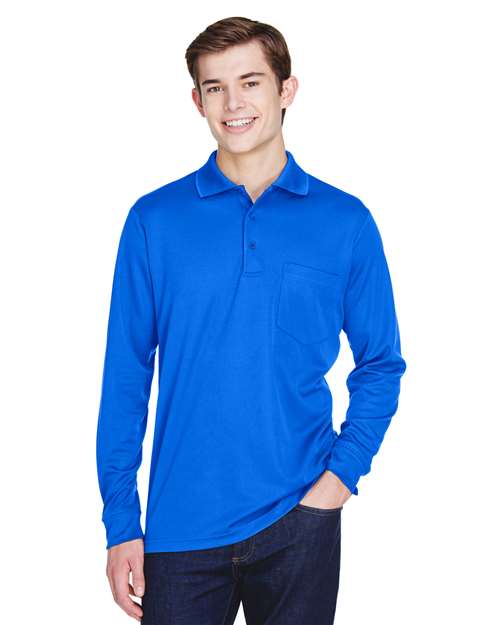 Men's Pinnacle Performance Long Sleeve Piqué Polo with Pocket - CORE365 - 88192P
