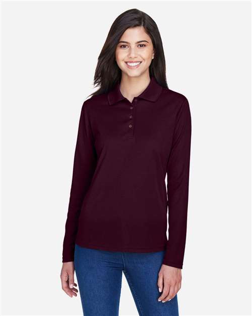 Women's Pinnacle Performance Long Sleeve Piqué Polo - CORE365 - 78192
