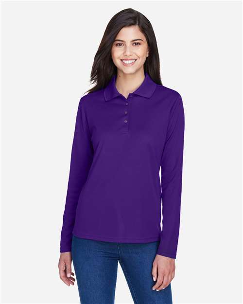 Women's Pinnacle Performance Long Sleeve Piqué Polo - CORE365 - 78192