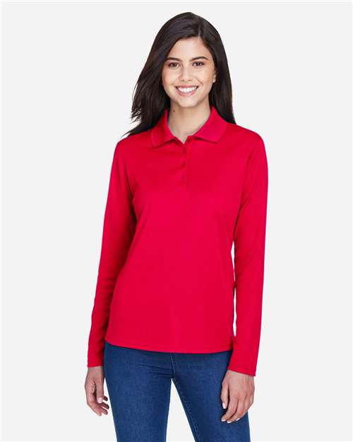 Women's Pinnacle Performance Long Sleeve Piqué Polo - CORE365 - 78192