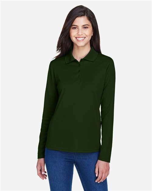 Women's Pinnacle Performance Long Sleeve Piqué Polo - CORE365 - 78192