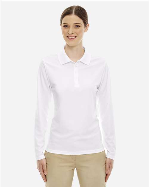 Women's Pinnacle Performance Long Sleeve Piqué Polo - CORE365 - 78192