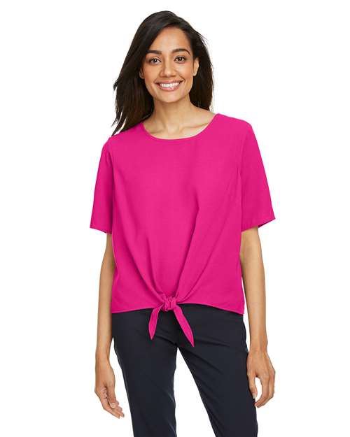 Women's Perfect Fit™ Tie Front Blouse - Devon & Jones - DP617W