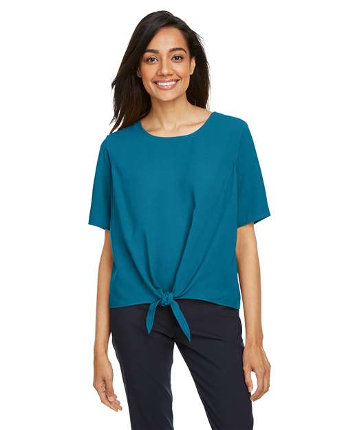 Women's Perfect Fit™ Tie Front Blouse - Devon & Jones - DP617W