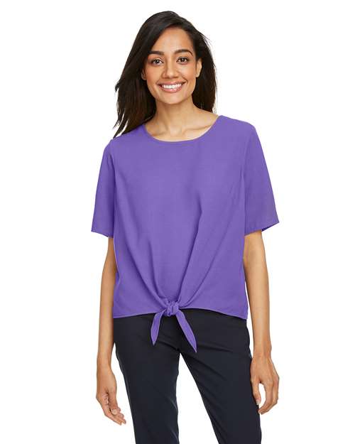 Women's Perfect Fit™ Tie Front Blouse - Devon & Jones - DP617W