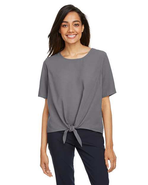 Women's Perfect Fit™ Tie Front Blouse - Devon & Jones - DP617W