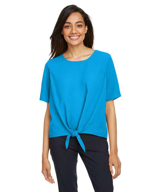 Women's Perfect Fit™ Tie Front Blouse - Devon & Jones - DP617W