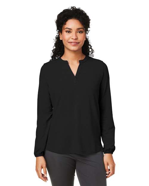 Women's Raleigh Half-Placket Knit Top - Devon & Jones - DP122W