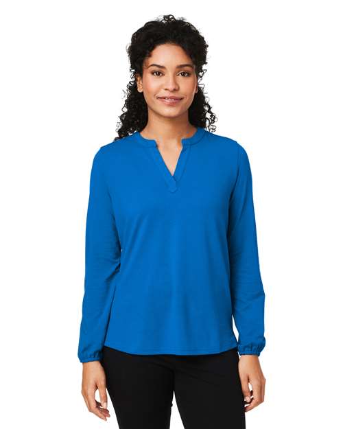 Women's Raleigh Half-Placket Knit Top - Devon & Jones - DP122W