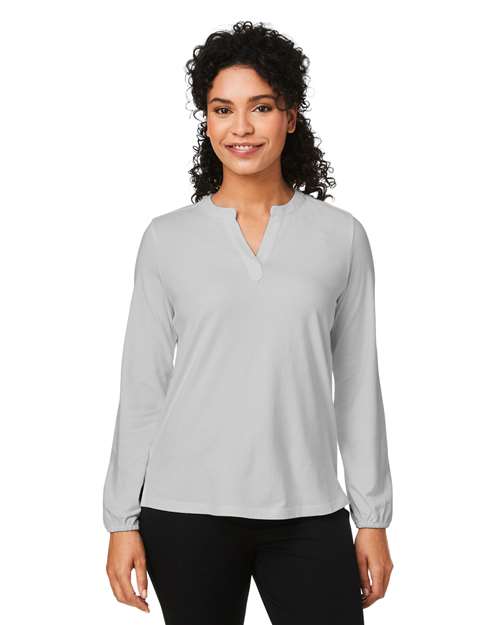 Women's Raleigh Half-Placket Knit Top - Devon & Jones - DP122W