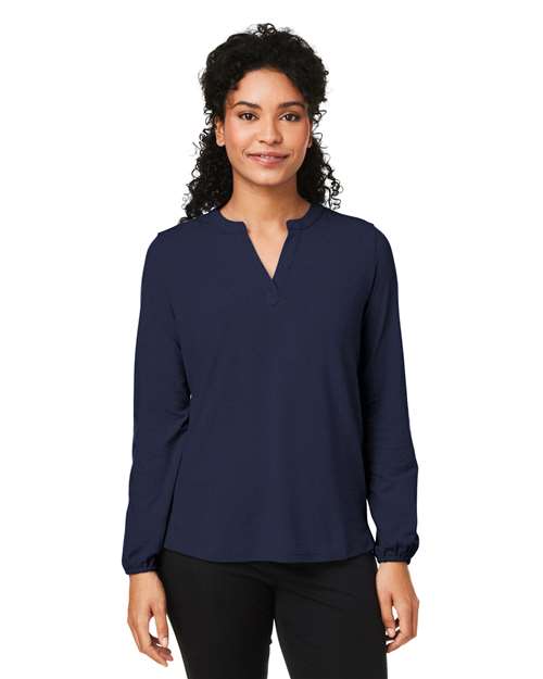 Women's Raleigh Half-Placket Knit Top - Devon & Jones - DP122W
