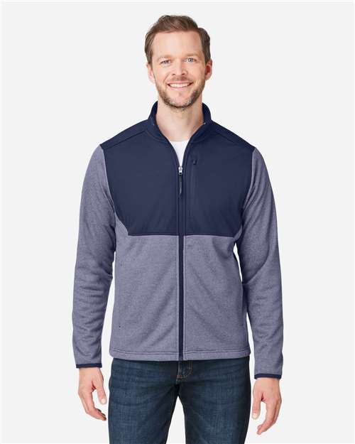 Men's Venture Heathered Stripe Hybrid Jacket - CORE365 - CE74