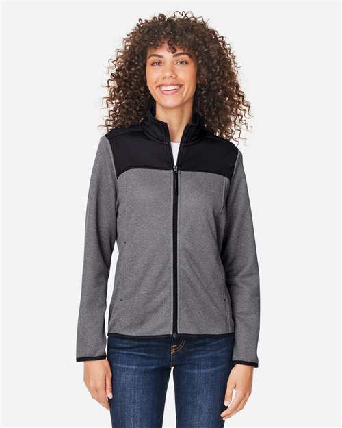 Women's Venture Heathered Stripe Hybrid Jacket - CORE365 - 13515
