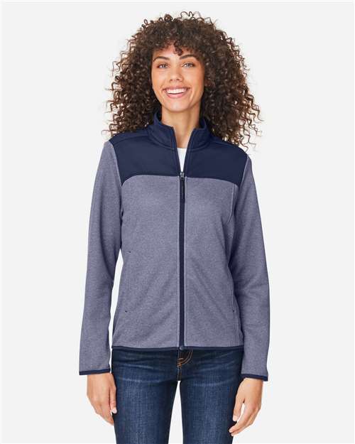 Women's Venture Heathered Stripe Hybrid Jacket - CORE365 - 13515