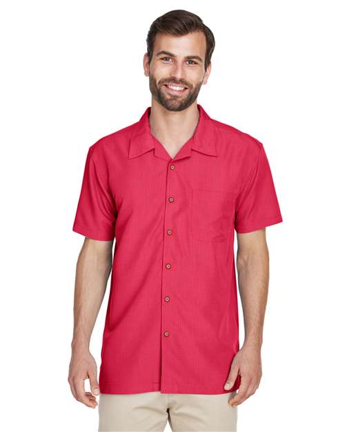 Men's Barbados Textured Camp Shirt - Harriton - M560