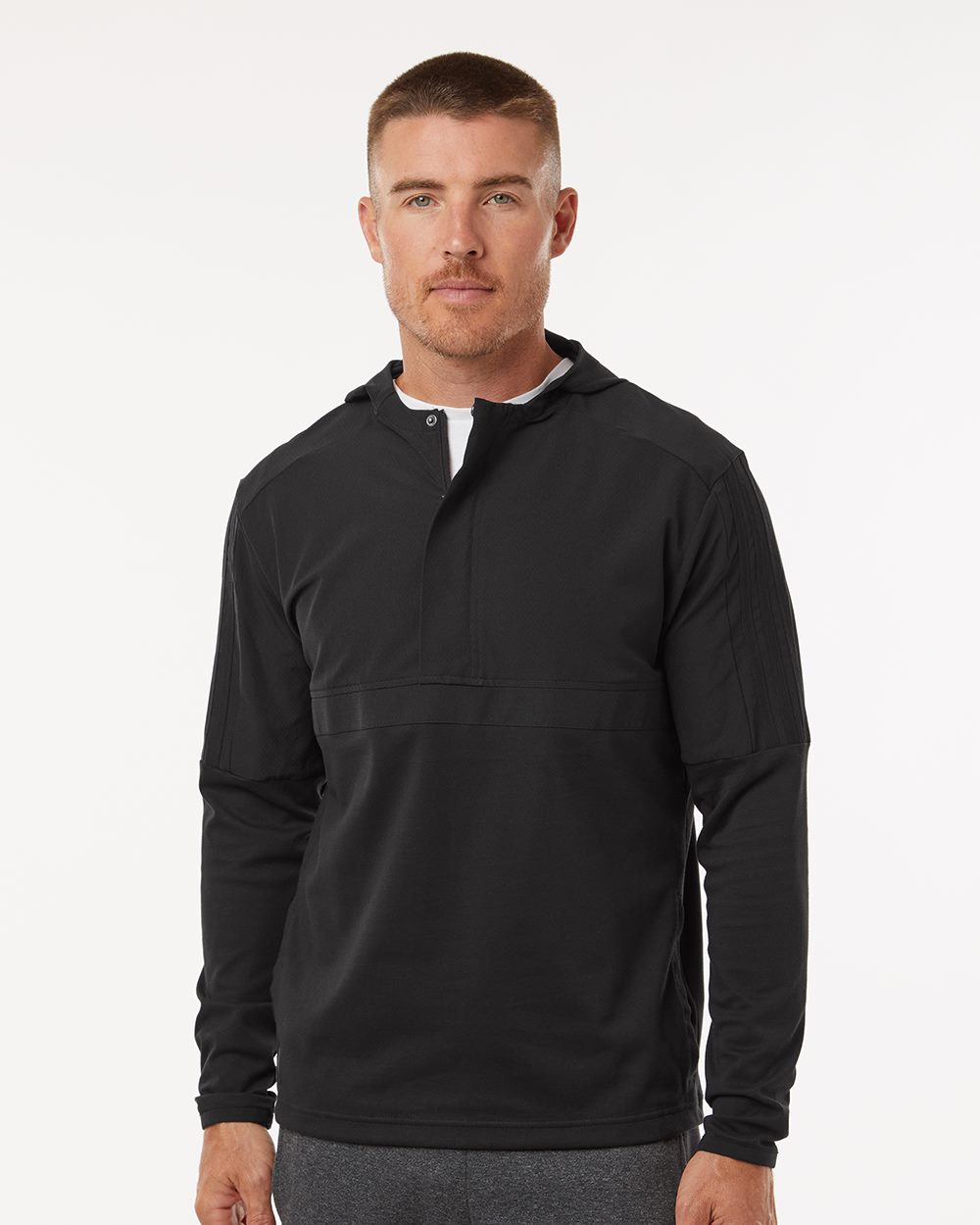 Men's Half-Zip Hooded Anorak - Adidas - A607