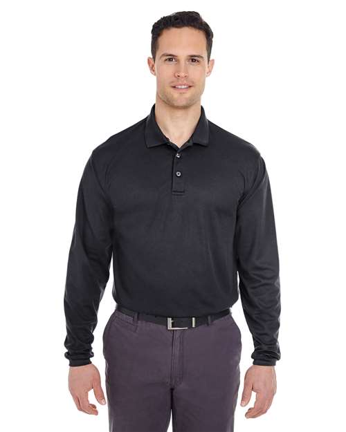 Men's Cool & Dry Long Sleeve Mesh Piqué Polo - UltraClub - 8210LS