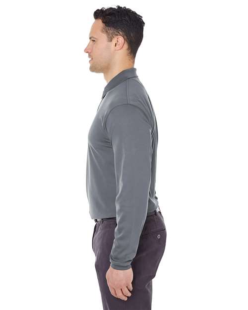 Men's Cool & Dry Long Sleeve Mesh Piqué Polo – 8210LS - UltraClub