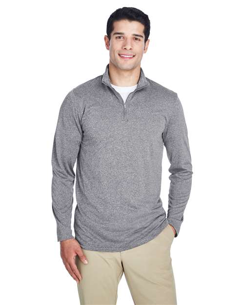 Men's Cool & Dry Heathered Performance Quarter-Zip Pullover – 8618 - UltraClub