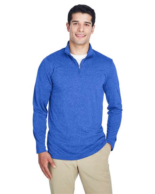 Men's Cool & Dry Heathered Performance Quarter-Zip Pullover - UltraClub - 8618