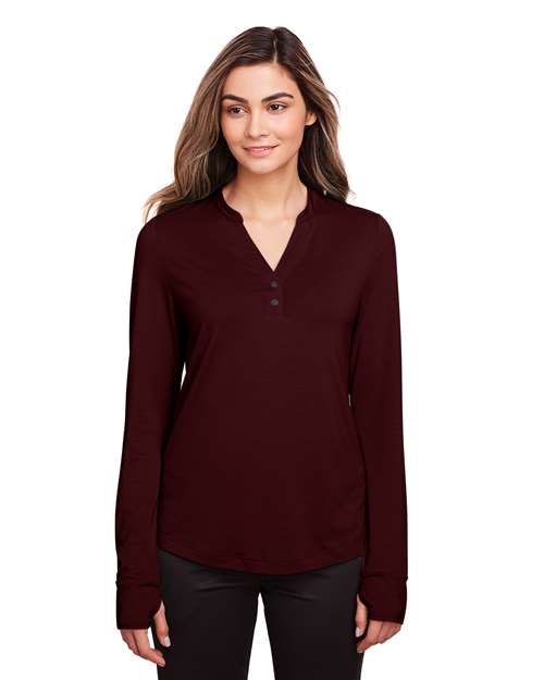 Women's JAQ Stretch Performance V-Neck Snap Pullover - North End - NE400W