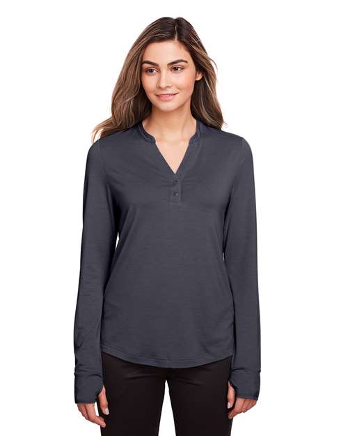 Women's JAQ Stretch Performance V-Neck Snap Pullover - North End - NE400W