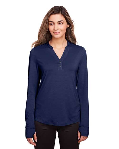 Women's JAQ Stretch Performance V-Neck Snap Pullover - North End - NE400W